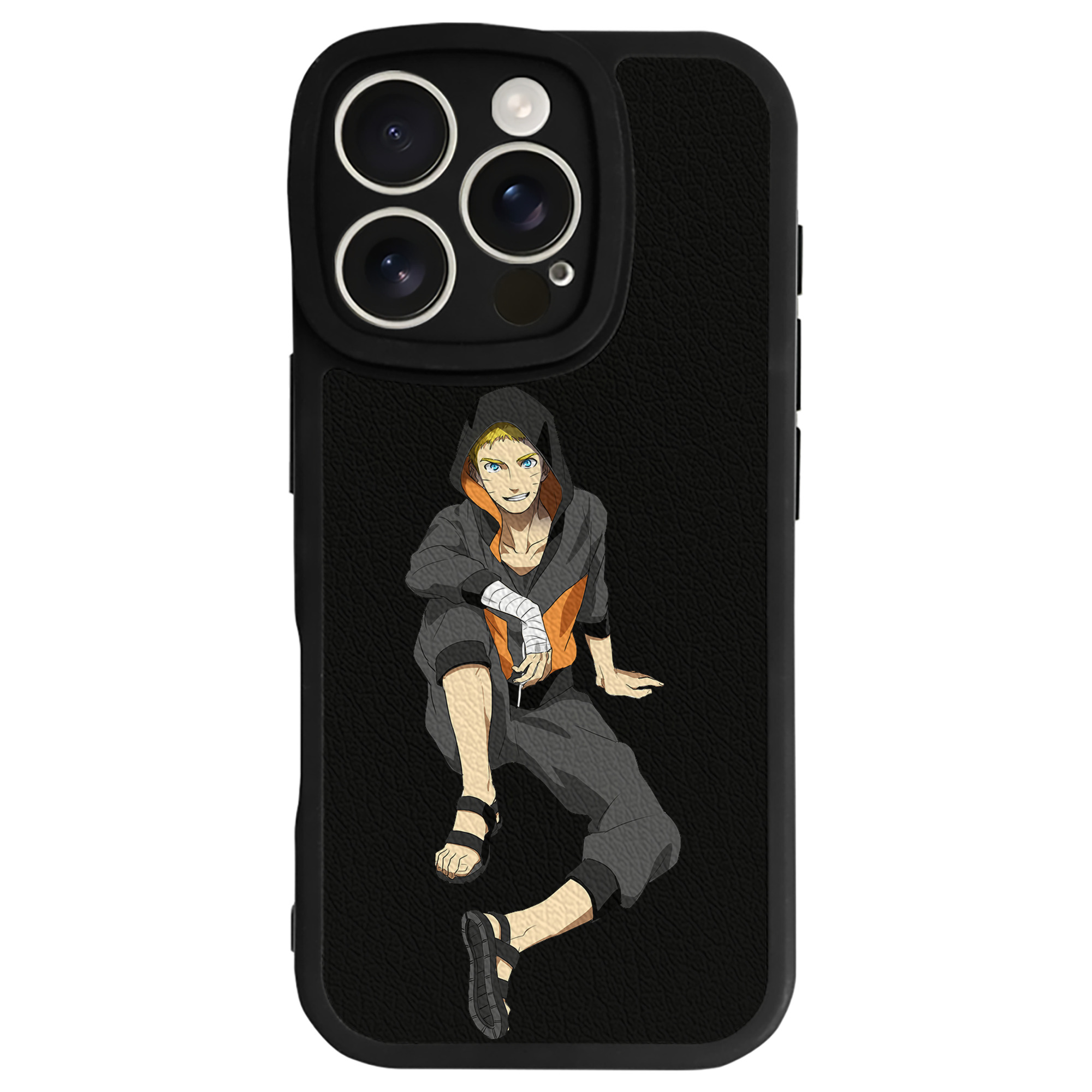 （画像用） NARUTO -ナルト- うずまき ナルト Uzumaki Naruto 【iPhone 16シリーズ対応】シリコンスマホケース（レザー調） 材質：シリコン